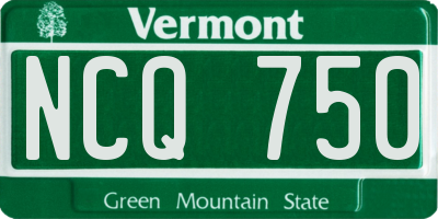 VT license plate NCQ750