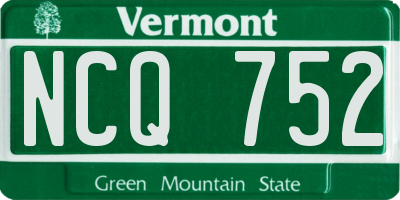 VT license plate NCQ752
