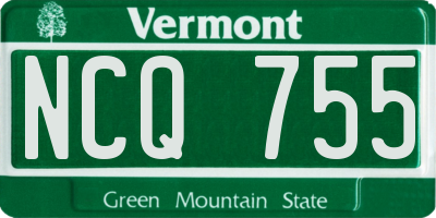VT license plate NCQ755