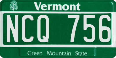 VT license plate NCQ756