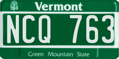 VT license plate NCQ763