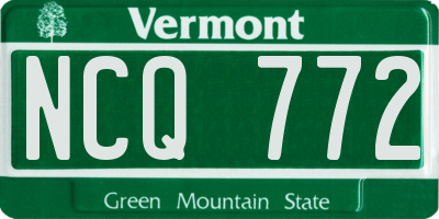 VT license plate NCQ772