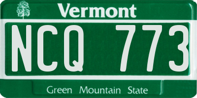 VT license plate NCQ773