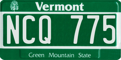 VT license plate NCQ775