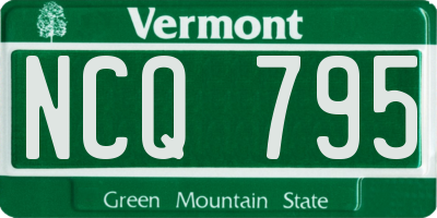 VT license plate NCQ795