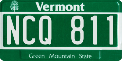 VT license plate NCQ811