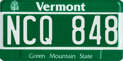 VT license plate NCQ848