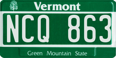 VT license plate NCQ863