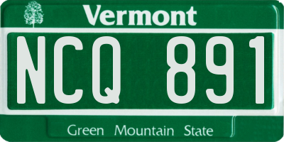 VT license plate NCQ891