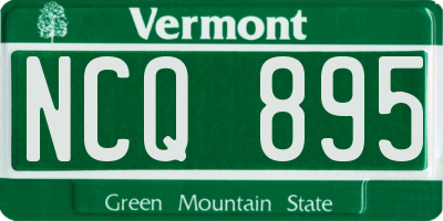 VT license plate NCQ895