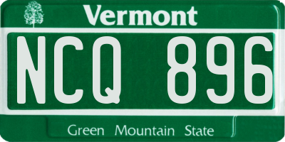 VT license plate NCQ896