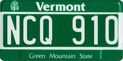 VT license plate NCQ910