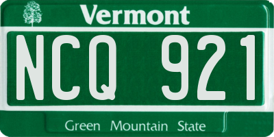 VT license plate NCQ921