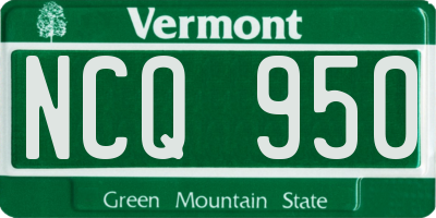 VT license plate NCQ950