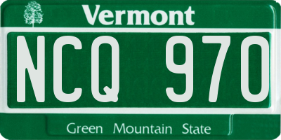 VT license plate NCQ970