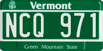 VT license plate NCQ971