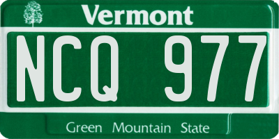 VT license plate NCQ977