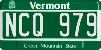VT license plate NCQ979