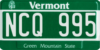 VT license plate NCQ995