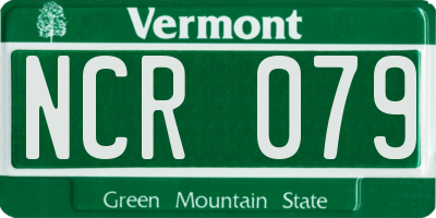 VT license plate NCR079