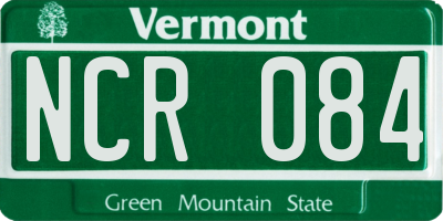 VT license plate NCR084