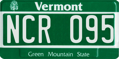 VT license plate NCR095