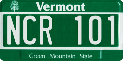 VT license plate NCR101