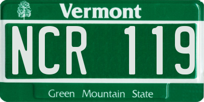 VT license plate NCR119