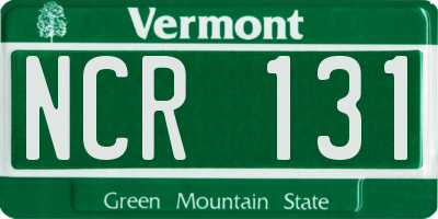 VT license plate NCR131