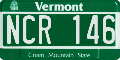 VT license plate NCR146