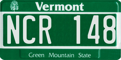 VT license plate NCR148