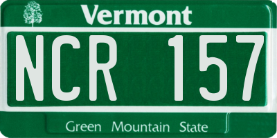 VT license plate NCR157