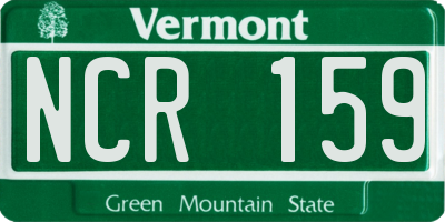 VT license plate NCR159