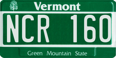 VT license plate NCR160