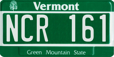 VT license plate NCR161