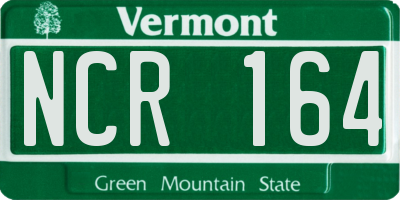 VT license plate NCR164