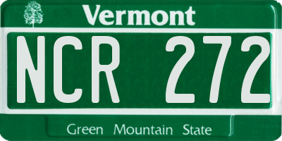 VT license plate NCR272