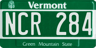 VT license plate NCR284