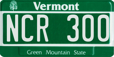 VT license plate NCR300