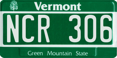 VT license plate NCR306