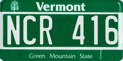 VT license plate NCR416