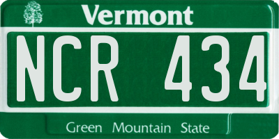 VT license plate NCR434