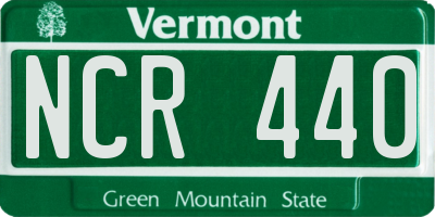 VT license plate NCR440