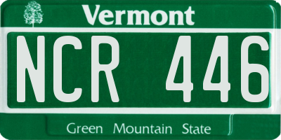 VT license plate NCR446