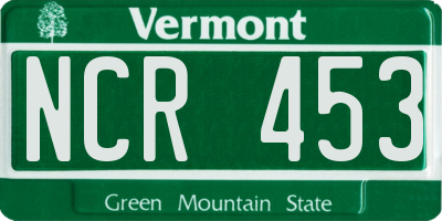 VT license plate NCR453