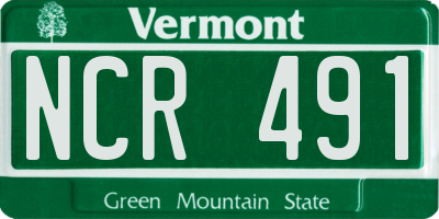 VT license plate NCR491