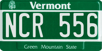 VT license plate NCR556