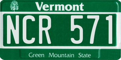 VT license plate NCR571