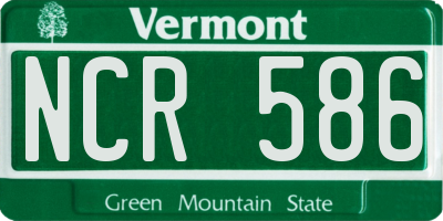 VT license plate NCR586