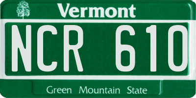 VT license plate NCR610